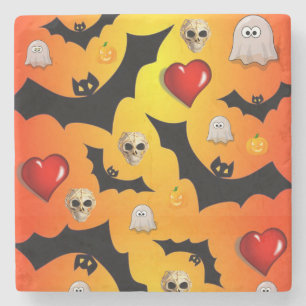 Halloween Marble Stone Untersetzer