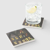 Halloween Marble Stone Untersetzer (Seitenansicht)