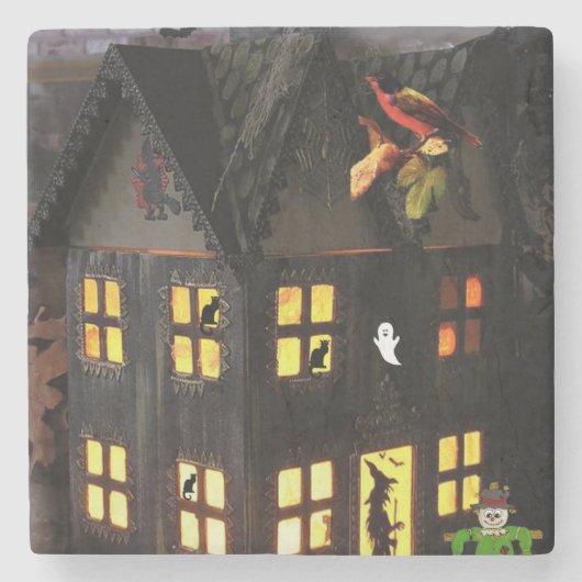 Halloween Marble Stone Untersetzer (Vorderseite)