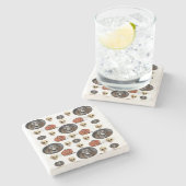 Halloween Marble Stone Untersetzer (Seitenansicht)