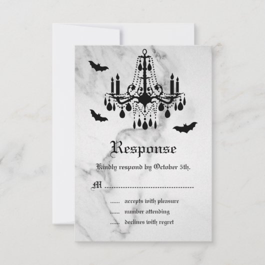 Halloween Marble UAWG RSVP Karte (Vorderseite)