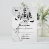 Halloween Marble UAWG RSVP Karte (Stehend Vorderseite)