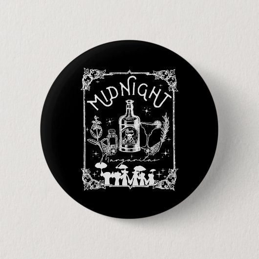 Halloween, Margaritas Prachtmagisches T-Shirt Button (Vorderseite)