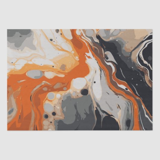 Halloween Marmor Wasserfarbe Swirl 6 Seidenpapier (Vorderseite)