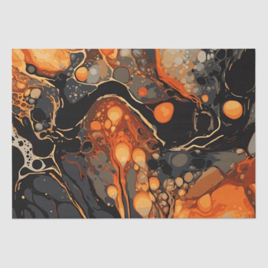 Halloween Marmor Wasserfarbe Swirl 8 Seidenpapier (Vorderseite)