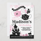 Halloween-Maske Einladung (Vorderseite)