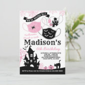 Halloween-Maske Einladung (Stehend Vorderseite)