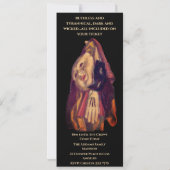 Halloween Masked Party Adult Black Einladung (Rückseite)