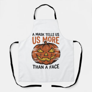 Halloween-Masken-Zitat Vintage-Kürbis-Gesicht T-Sh Schürze
