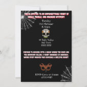 Halloween Maskenteil verkleidet Maskerade Einladung (Rückseite)