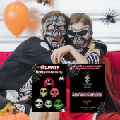 Halloween Maskenteil verkleidet Maskerade Einladung