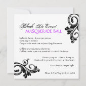 Halloween-Maskerade-Einladung Einladung (Rückseite)