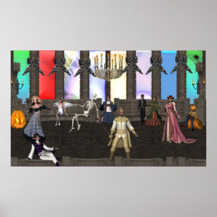 Halloween-Maskerade Poster