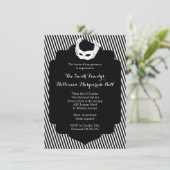 Halloween Masquerade Ball Einladung (Stehend Vorderseite)