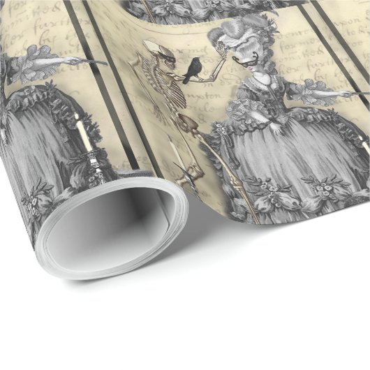 Halloween Masquerade Ball Geschenkpapier (Rolleneckpunkt)