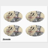 Halloween Masquerade Ball Ovaler Aufkleber (Blatt)