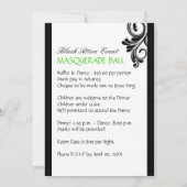 Halloween-Masquerade-Einladung Einladung (Rückseite)