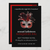 Halloween-Masquerade-Einladung Einladung (Vorne/Hinten)