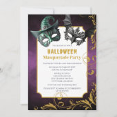 Halloween Masquerade Party Einladung (Vorderseite)