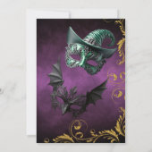 Halloween Masquerade Party Einladung (Rückseite)