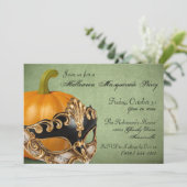 Halloween-Masquerade-Party Einladungen (Stehend Vorderseite)