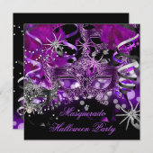 Halloween Masquerade Party Maske Spider Gothic Einladung (Vorne/Hinten)