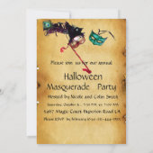 HALLOWEEN MASQUERADE PARTY, Pergament Einladung (Rückseite)