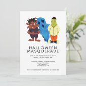 Halloween Masquerade Party Personalisiert Einladung (Stehend Vorderseite)