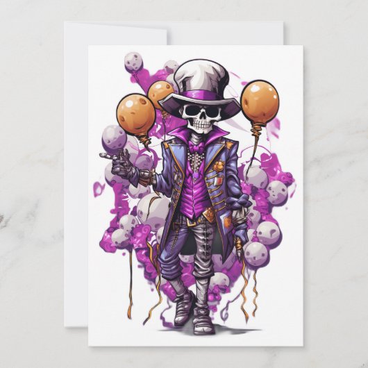 Halloween Masquerade Spooky Kostüme Falloween Einladung (Vorderseite)