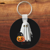 Halloween Master Builder Ghost Kids Gebäude Block Schlüsselanhänger (Vorderseite)
