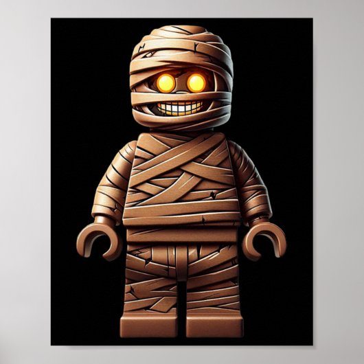 Halloween Master Builder Mummy Kids Gebäude Block Poster (Vorne)