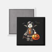 Halloween Master Builder Vampire Kids Gebäude Blo Magnet (Vorderseite/Rückseite)