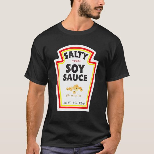 Halloween Matching Costume Salty Soy Sauce Flasche T-Shirt (Vorderseite)