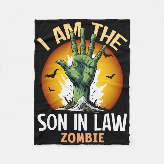 Halloween Matching Sohn im Gesetz Zombie Kostüm Fleecedecke (Vorderseite)