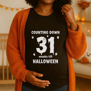 Halloween Maternity Counting 31 Wochen T-Shirt