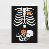 Halloween Maternity Skeleton Baby Heart Pregnancy  Karte (Vorderseite)