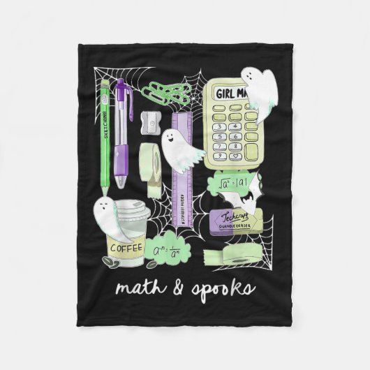 Halloween Math Teacher Ghosts Trig Or Treat Studen Fleecedecke (Vorderseite)