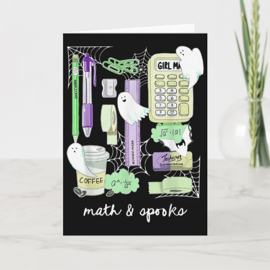 Halloween Math Teacher Ghosts Trig Or Treat Studen Karte (Vorderseite)