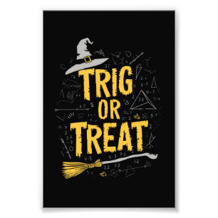 Halloween-Mathe-Lehrer Trig oder Treat Schule  Fotodruck