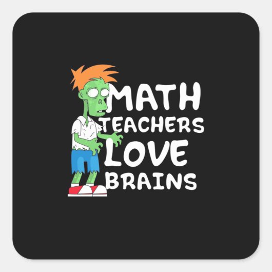 Halloween-Mathe-Liebe Quadratischer Aufkleber (Vorderseite)