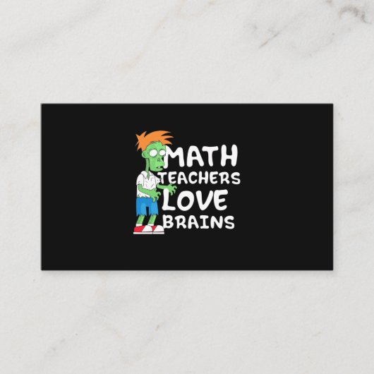 Halloween-Mathe-Liebe Visitenkarte (Vorderseite)