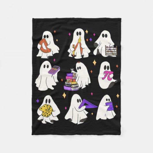 Halloween Mathelehrer Fleecedecke (Vorderseite)