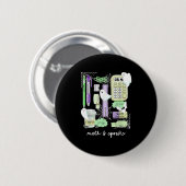 Halloween-Mathelehrer-Geister Trig oder Treat Stud Button (Vorne & Hinten)
