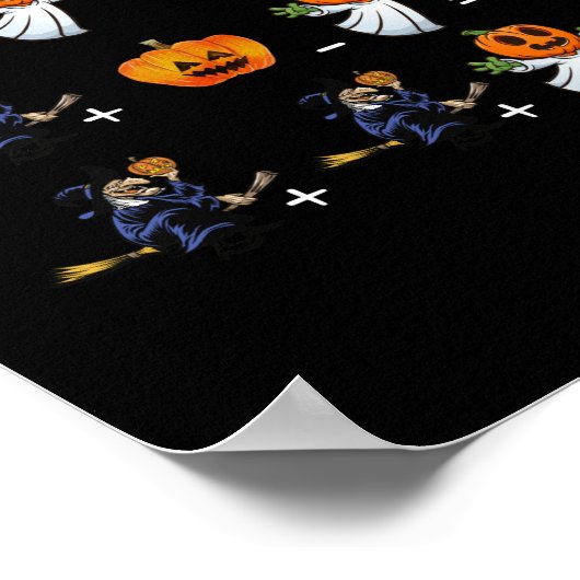 Halloween-Mathematik-Gleichungen für Mathematikleh Poster (Ecke)
