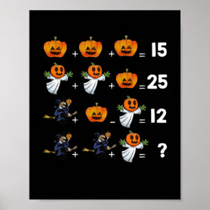 Halloween-Mathematik-Gleichungen für Mathematikleh Poster