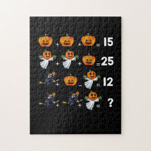 Halloween-Mathematik-Gleichungen für Mathematikleh Puzzle