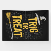 Halloween Mathematik Lehrer Trig oder Leckerei Sch Banner (Horizontal)