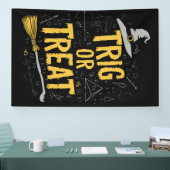 Halloween Mathematik Lehrer Trig oder Leckerei Sch Banner (Messe)