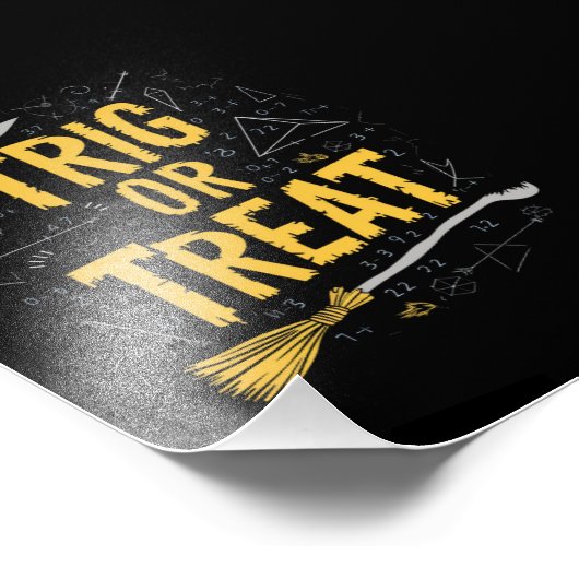 Halloween Mathematik Lehrer Trig oder Leckerei Sch Fotodruck (Ecke)