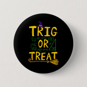 Halloween Mathematik Lehrer Trig oder Leckerei Stu Button